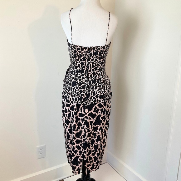 SILKS by St. Gillian Vintage Dress | 100% Silk | Animal Print | 80s | Size 6 - Picture 3 of 12